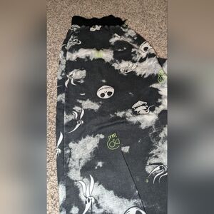 Disney KIDS 14/16 Black and Gray Jack Skellington Jogger Pants